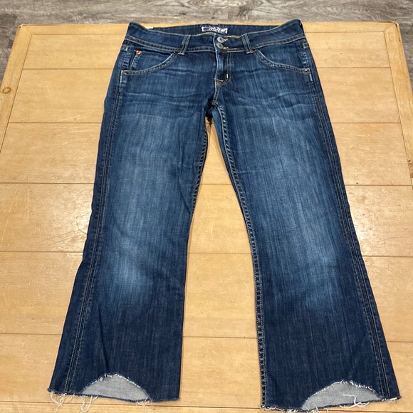 Hudson Jeans Denim - Hudson Flap Pocket Raw Hem Cropped 29 Waist